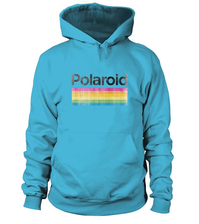 Classic Polaroid Logo Vintage Style Rainbow Hoodie Unisex