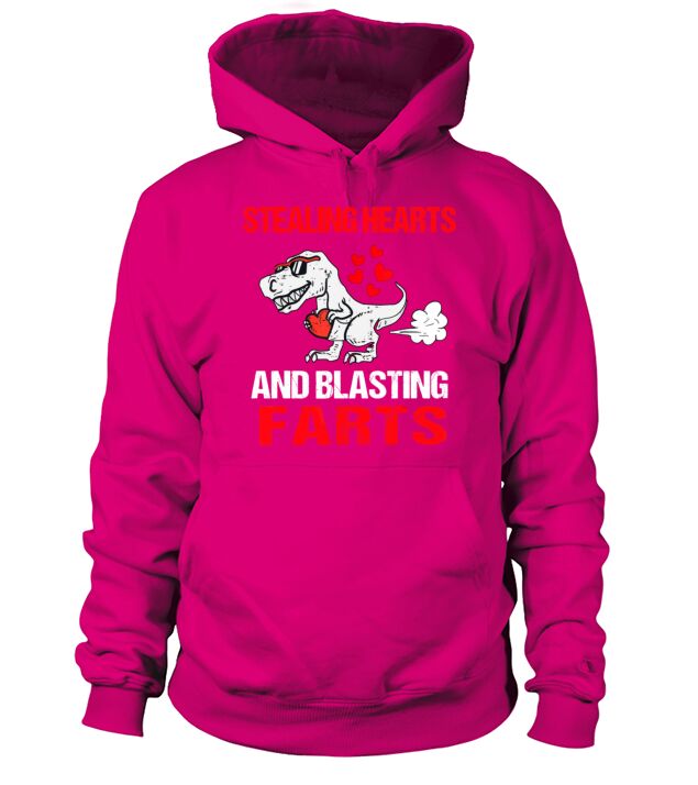 Kids Stealing Hearts And Blasting Farts T-Rex Cute Men's Hoodie