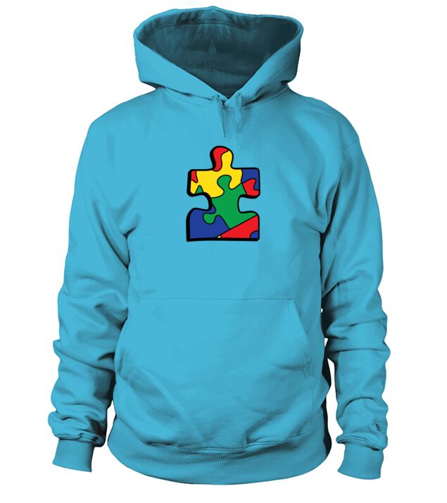 Autism Puzzle Piece Hand Hoodie Unisex
