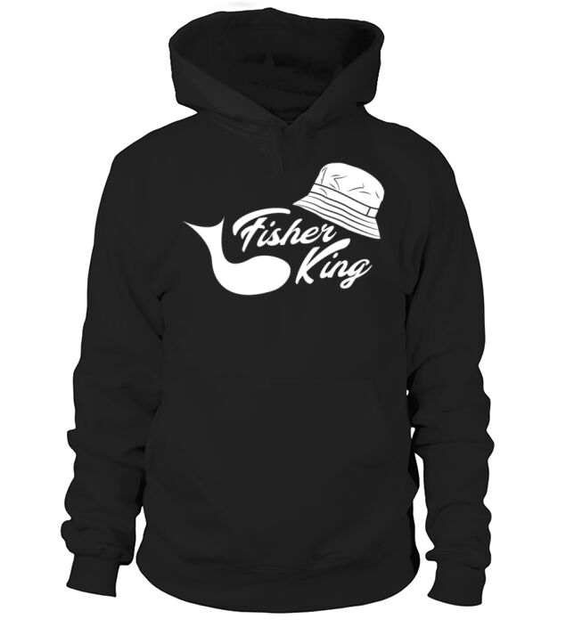 Fish Angler Cap Angler King Fishing Saying Men's Hoodie