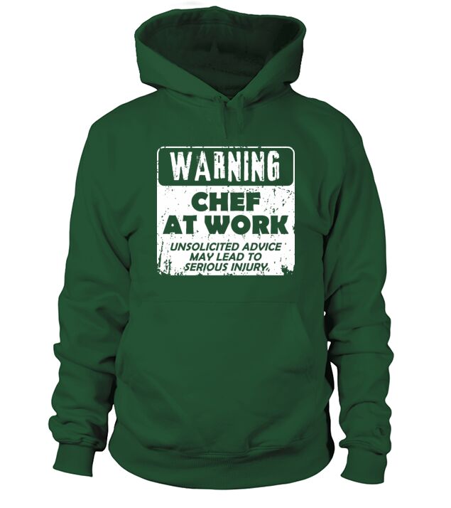 Warning Chef at Work Cook Cooking Kitchen Food Hoodie Unisex