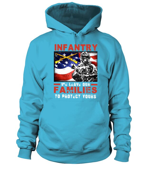 infantry we leave our familes to protect yours pat Men's Hoodie