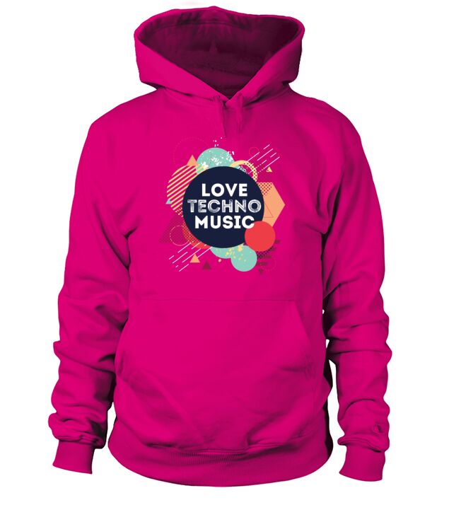 Techno - Love techno music Men's Hoodie