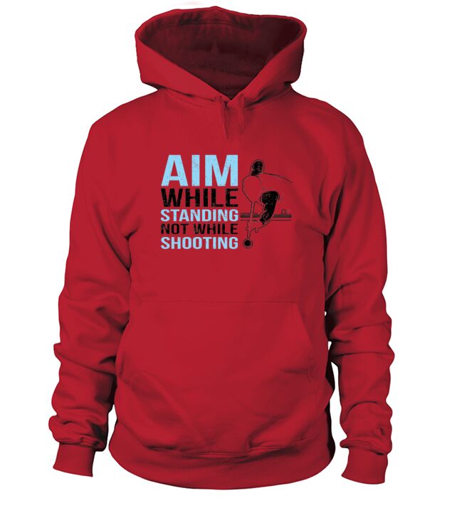 Aim Standing Snooker Pool Billiard Player Hoodie Unisex
