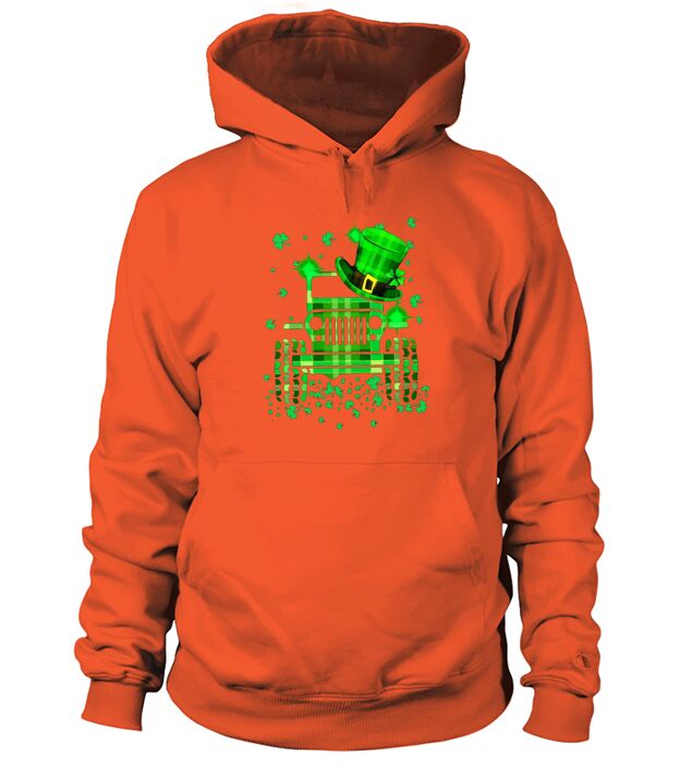 Jeep car shamrock St. Patrick’s Day shirt Men's Hoodie