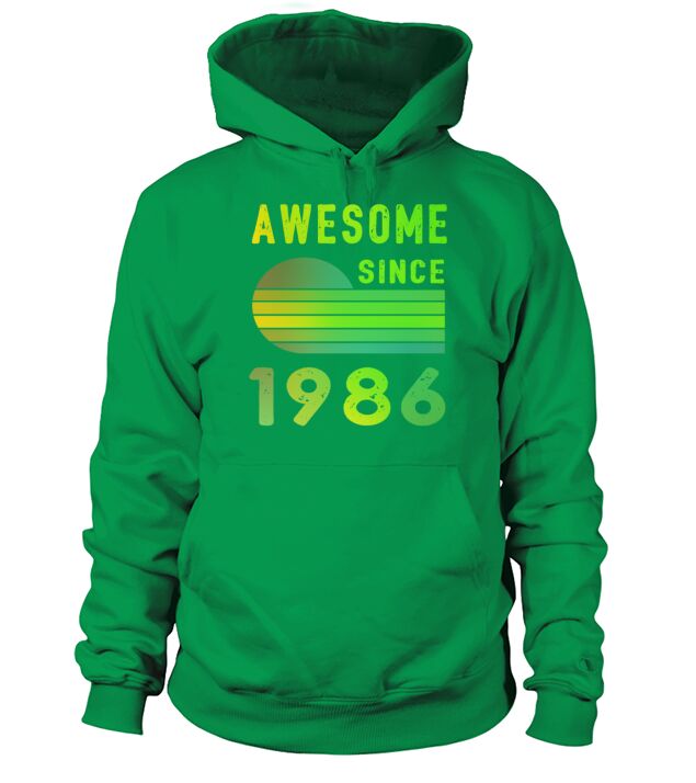 1986 Birthday Retro Vintage Gift Men's Hoodie