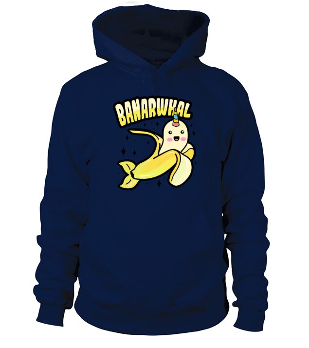 Banana Narwhal Design for Kids and Narwhal Lovers Men's Hoodie