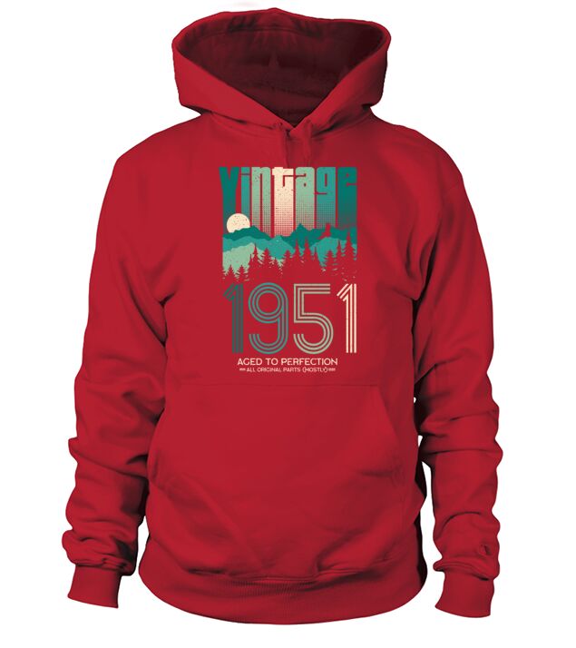 Vintage 1951 Birthday Born in 51 Retro Hoodie Unisex