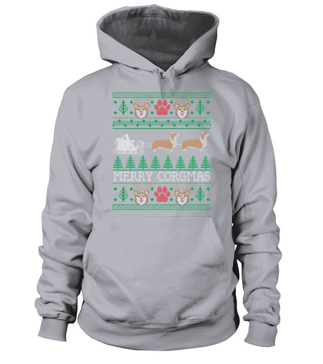 Funny Corgi Dog Lover Owner Corgi Ugly Christmas Men's Hoodie