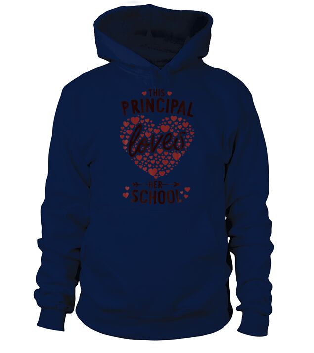 Valentines Day Principal Loves Her School Elementa Hoodie Unisex