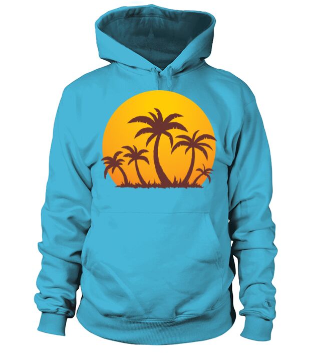 Palm Trees and Sun Men's Hoodie
