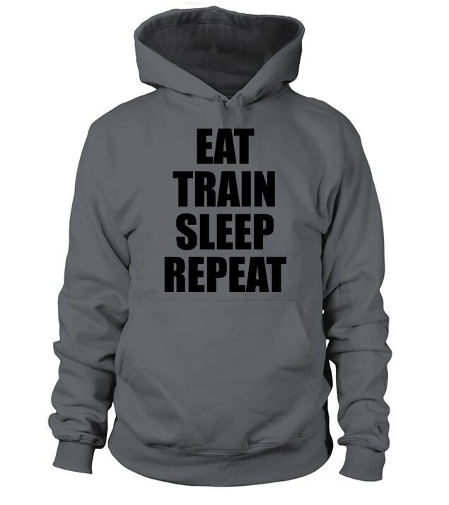 Eat train sleep repeat Men's Hoodie