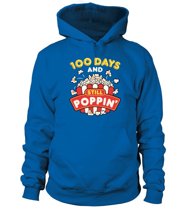 100 Days of School Popcorn Men's Hoodie