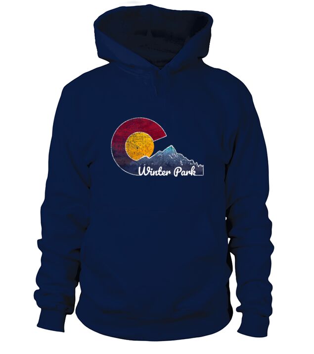Winter Park Colorado Flag Inspired Men's Hoodie