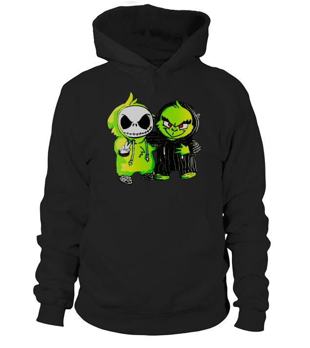 Christmas Grinch and Jack Skellington Hoodie Unisex