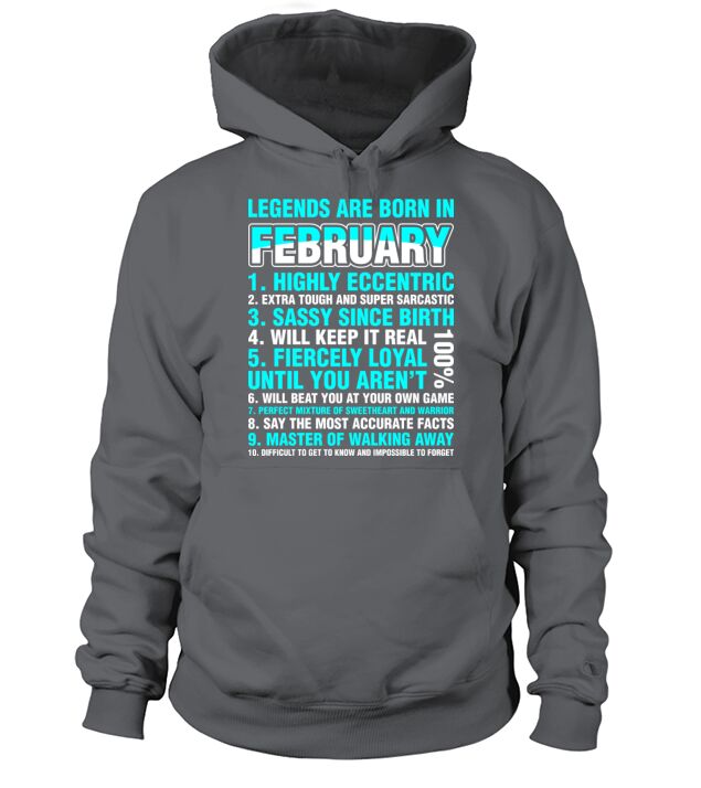 Legends Are Born In February Men's Hoodie