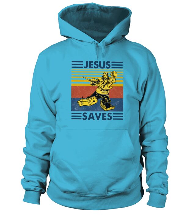 Vintage Jesus saves Hockey shirt Hoodie Unisex