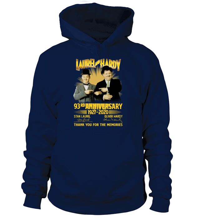 Laurel And Hardy 93rd Anniversary 19272020 Signatures Thank You For The Memories shirt Hoodie Unisex