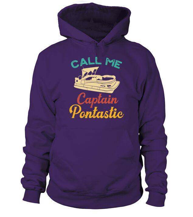 Pontoon Boat Captain Pontastic Fathers Day Gift Hoodie Unisex