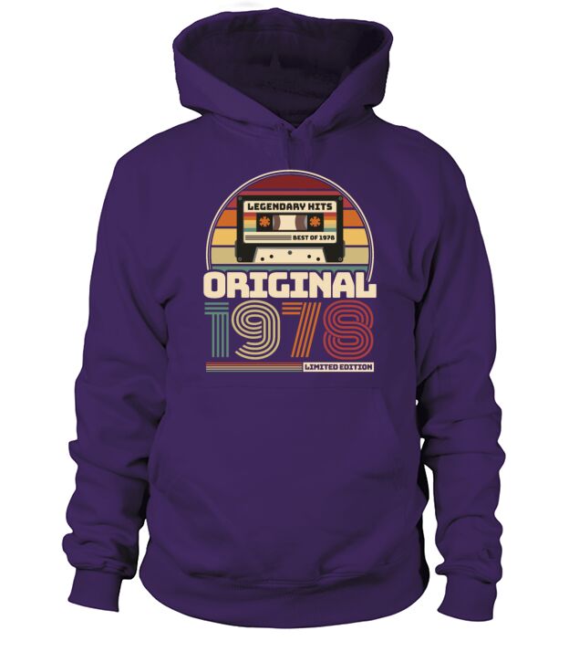 Beautiful Retro Vintage tape birthday 1978 Men's Hoodie
