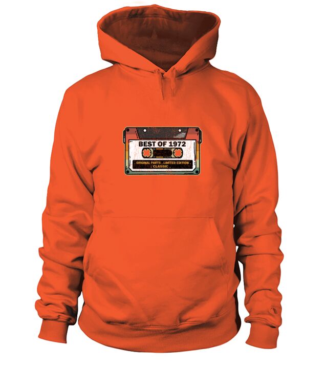 Best Of 1972 Vintage Cassette Funny Birthday Gift Men's Hoodie