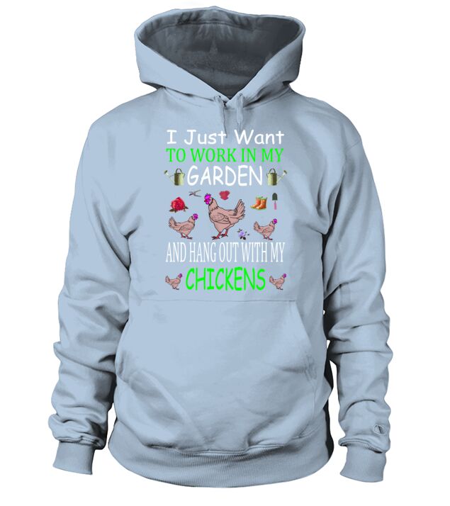 Garden Gardening Gardener Chickens Hanging Out Men's Hoodie