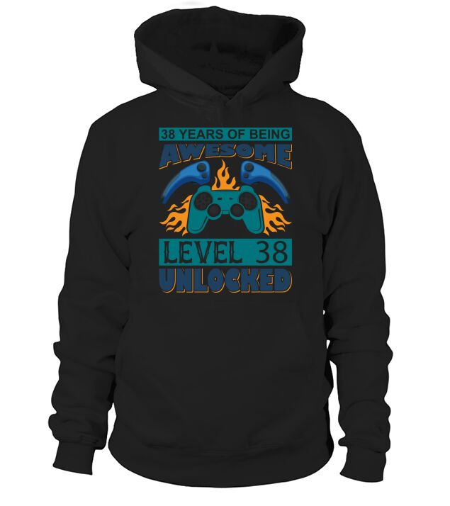 38 years of Being awesome Level 38 unlocked Hoodie Unisex