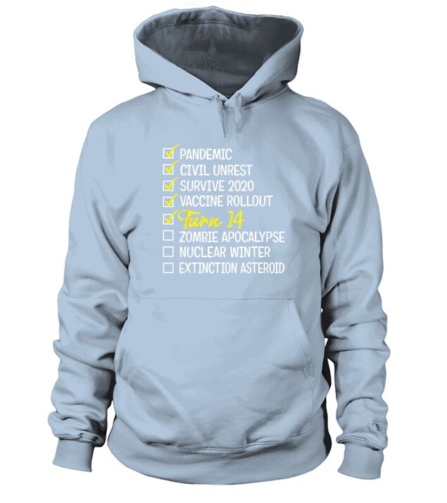 14th Birthday Gift 14 Years Old Checklist Hoodie Unisex