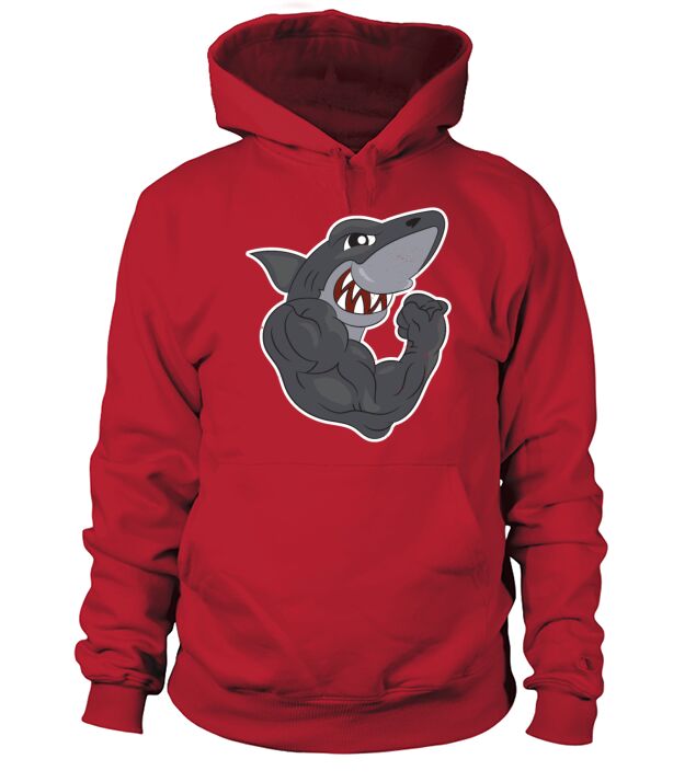 Muscel Shark Sports Gym Fitness Gift Sharks Men's Hoodie