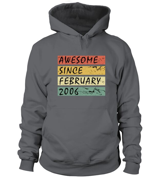 2006 vintage birthday February saying Men's Hoodie