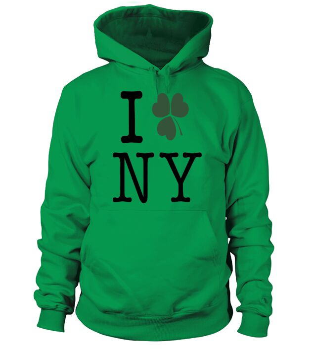 I Shamrock NY Love New York Clover St Patricks Day Men's Hoodie
