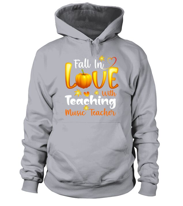 Fall in love with teaching music teacher Men's Hoodie