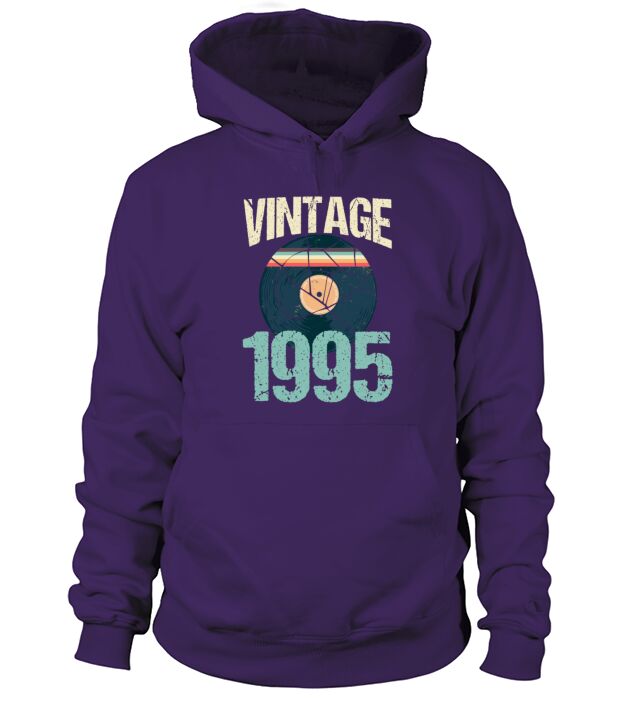 Retro Vintage 1995 25 th Birthday Record Vinyl Men's Hoodie