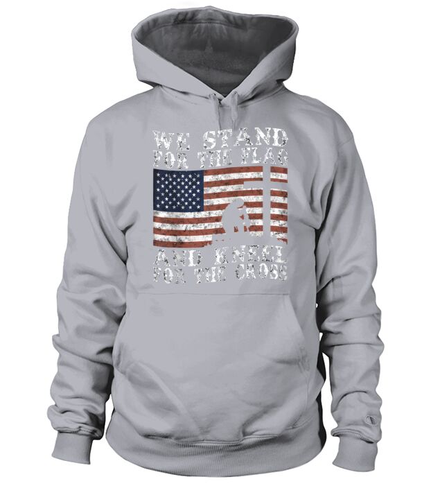 I Stand For The Flag And Kneel For The Cross Zip Men's Hoodie