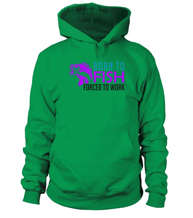 Born to fish - forced to work Men's Hoodie