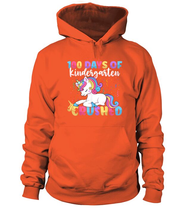 100 Days of Kindergarten Crushed Boys Cute Unicorn Men's Hoodie
