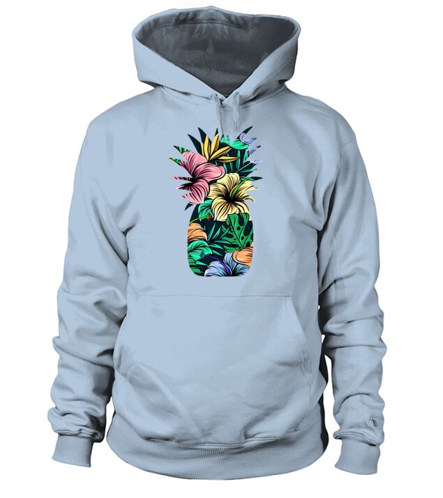 Pineapple hibiscus pattern Men's Hoodie