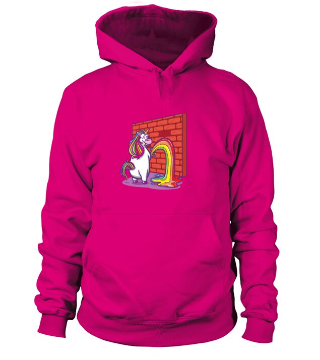 Unicorn Unicorn Peeing Rainbows Men's Hoodie