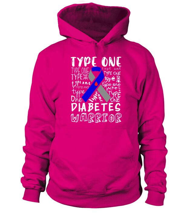 Type 1 Diabetes Awareness Aware T1D Warrior Hoodie Unisex