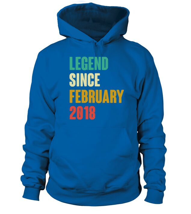 February 2018 4th Birthday 4 Years Old Bday Gift Men's Hoodie