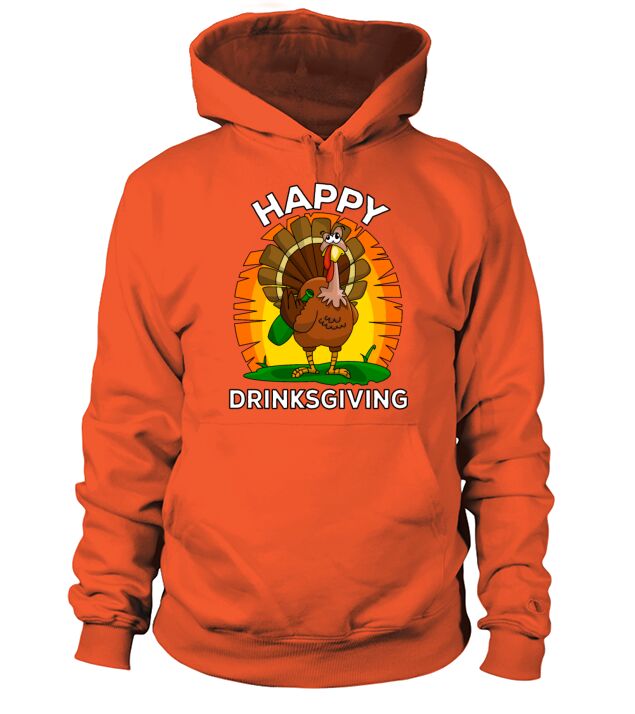Happy Drinksgiving Thanksgiving Drunken Turkey Men's Hoodie