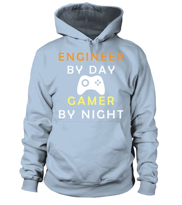 Engineer by day gamer by night Men's Hoodie