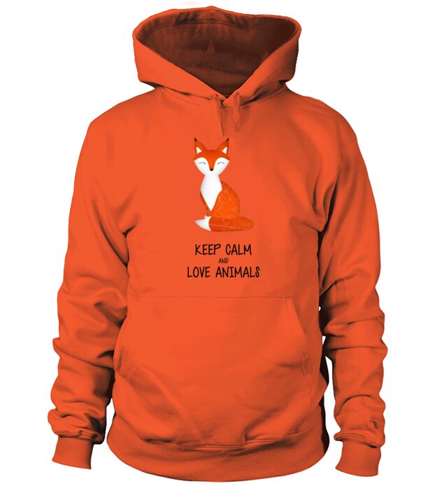 Keep Calm and Love Animals - Protect Foxes and Wil Men's Hoodie