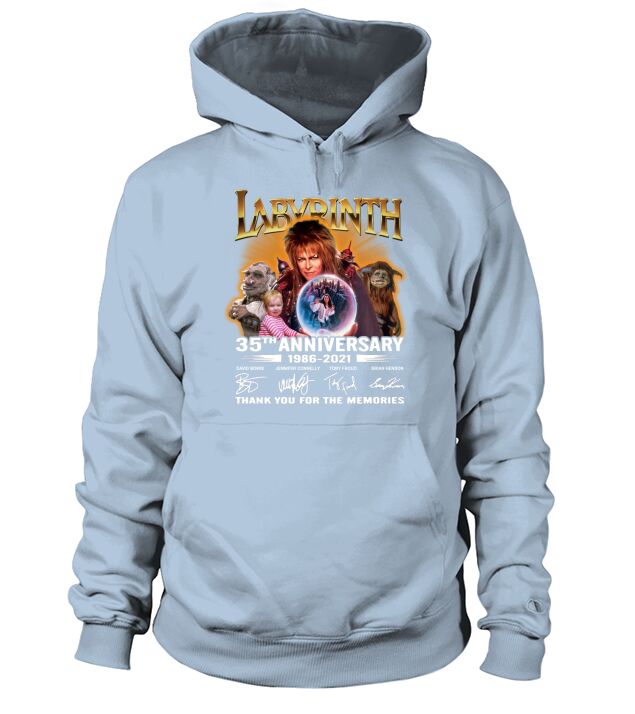Labyrinth 35th anniversary 1986 2021 signatures thank you for the memories Hoodie Unisex