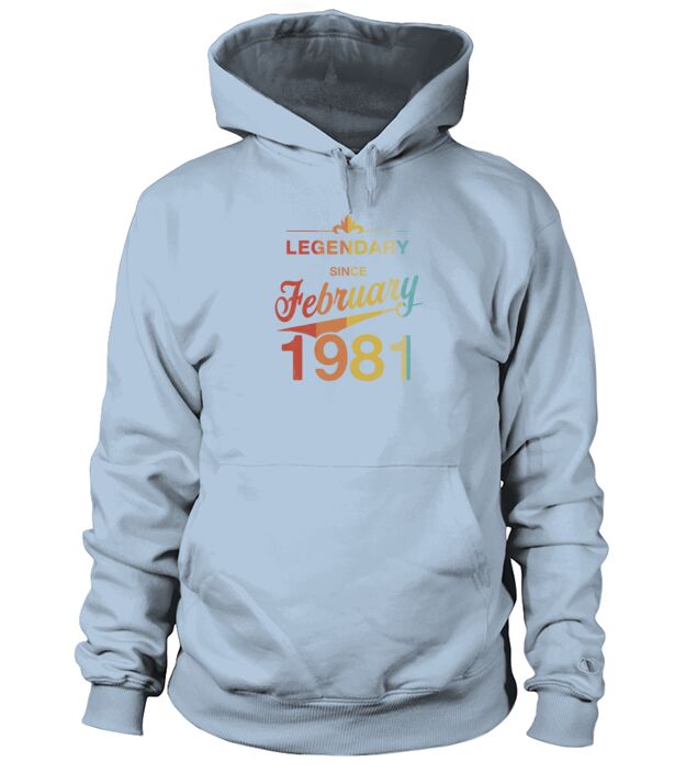 Vintage Born in February 1981 Gift 40th Birthday Men's Hoodie
