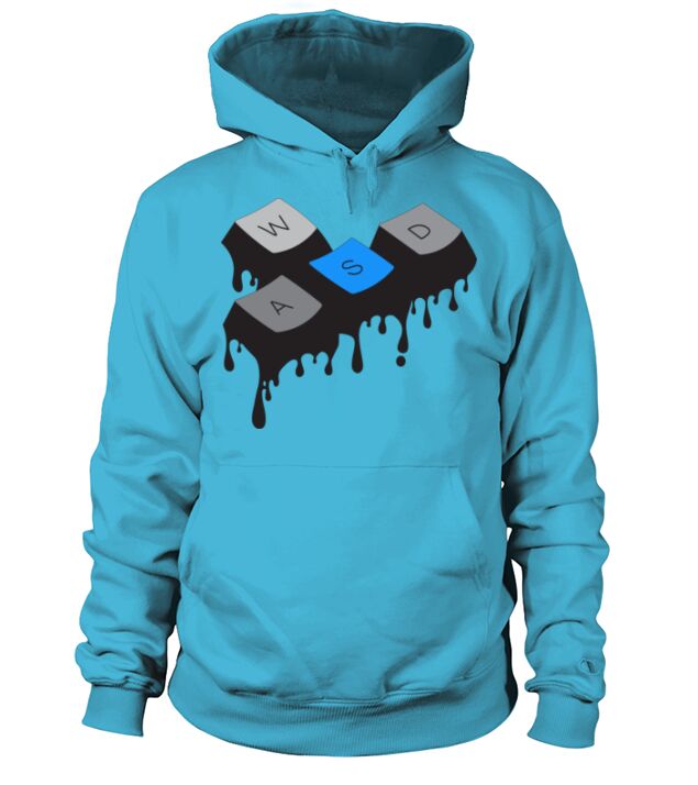 WASD Keyboard Keys Graphic Paint Drip Design Hoodie Unisex