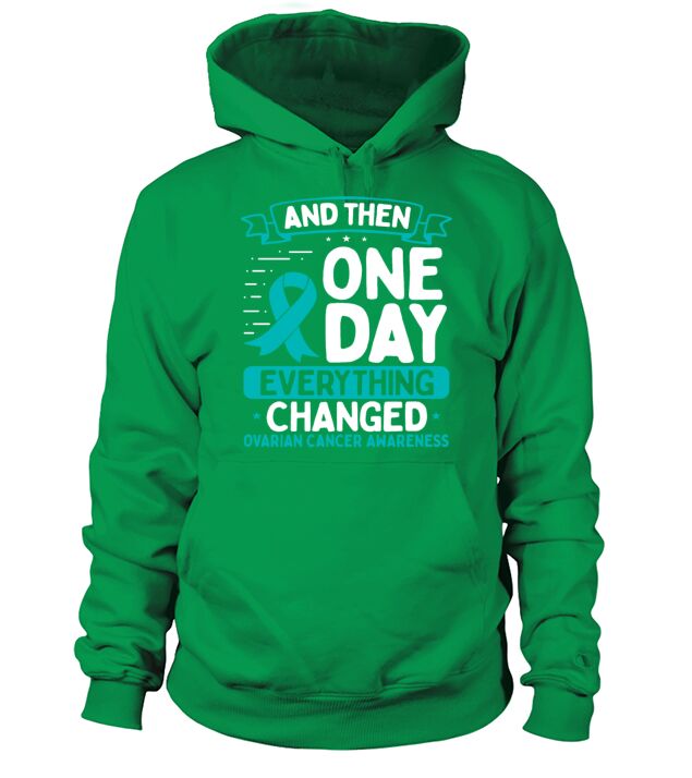 Ovarian Cancer Awareness Warrior Survivor Ribbon Hoodie Unisex