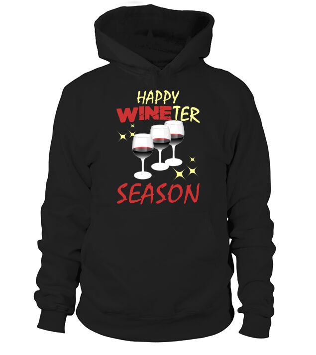 Happy Wineter Season - Funny Glass Of Wine Gift Id Men's Hoodie