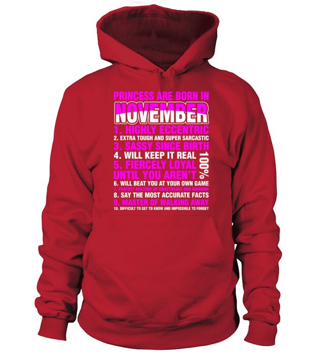 Princess Are Born In November Men's Hoodie