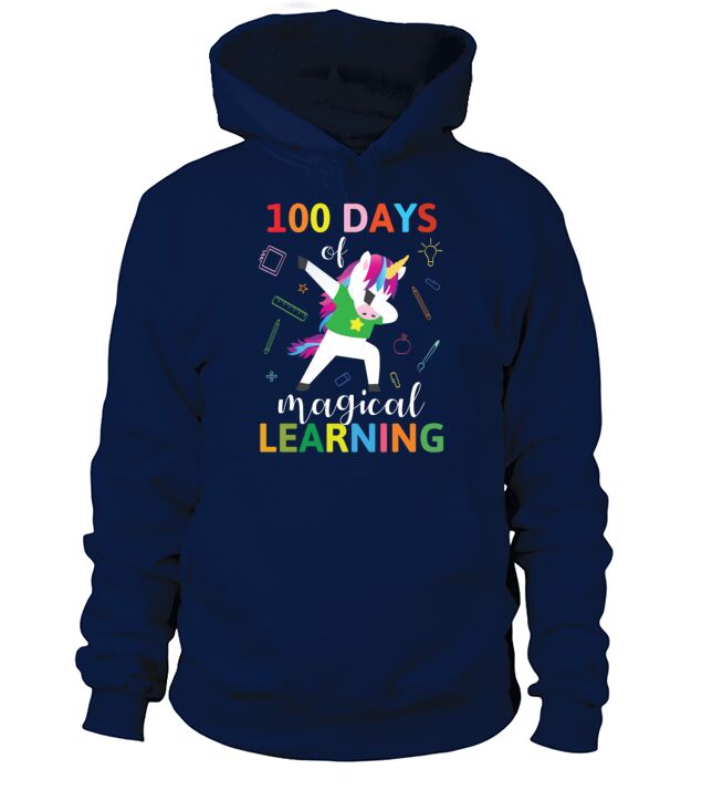 100th Day of School Unicorn Girls 100 Days of Scho Men's Hoodie